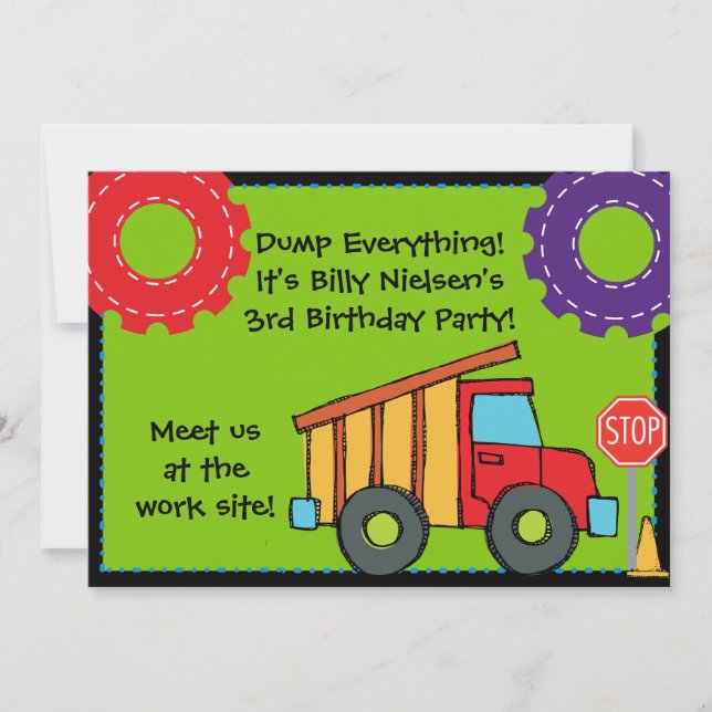 Invitation personnalisable de l'anniversaire 5x7 (Devant)