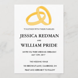 Invitation personnalisable de mariage d'anneaux