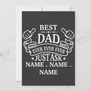 Invitation Personnalisable Meilleur Père Jamais Demandez le n