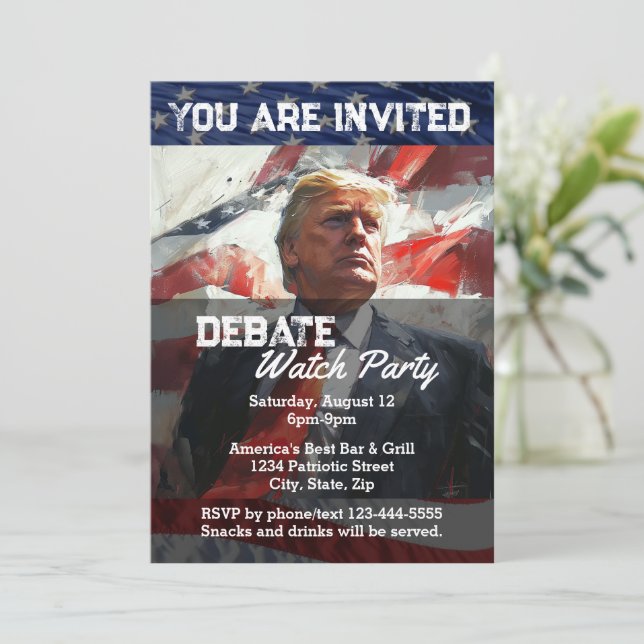 Invitation Personnalisation du parti de surveillance du débat (Debout devant)