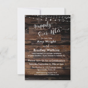 Invitation Personnalisé 3 - Lumières Rustiques En Bois Joyeus