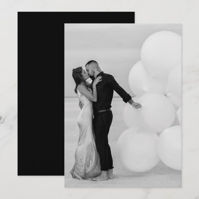 Invitation Personnalisé Ajouter Propre Photo Image Mariage En (Devant / Derrière)