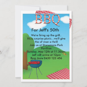 Invitation Personnalisé BBBQ personnalisé