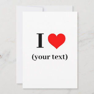 Invitation - Personnalisé Je t'aime (votre texte)