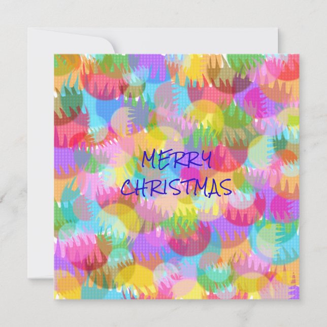 INVITATION PERSONNALISÉ JOYEUX DE COULEUR ÉPARGNÉE NOËL (Devant)