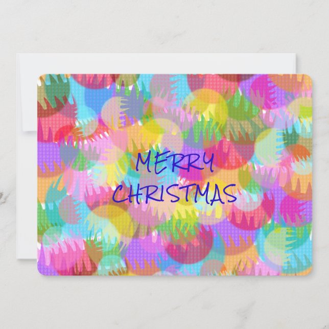 INVITATION PERSONNALISÉ JOYEUX DE COULEUR ÉPARGNÉE NOËL (Devant)