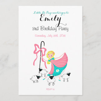 invitation personnalisé Little Bo Peep