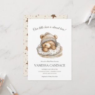 Invitation Personnalisé Neutre notre petit baby shower ours