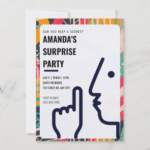 Invitation Personnalisé Pouvez-vous garder un secret? Parti s