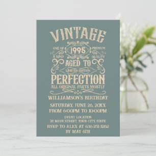 Invitation Personnalisé Trente vintage 30e anniversaire