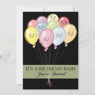 Invitation personnalisée à la 50e fête d'anniversa