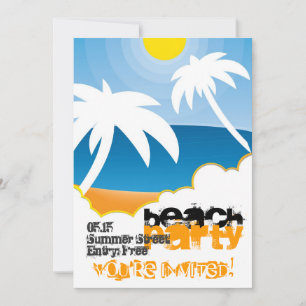Invitation personnalisée à une fête de plage