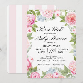 Invitation personnalisée au Baby shower de jardin