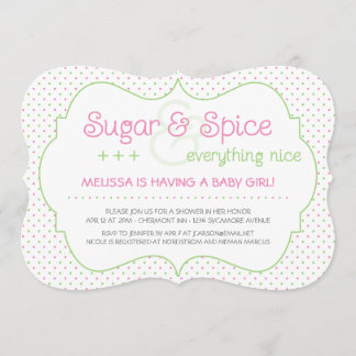 Invitation personnalisée au Baby shower de sucre e