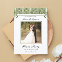 Invitation personnalisée avec photo de Henna arabe