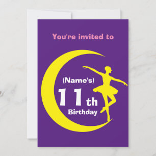 Invitation personnalisée Ballerina 11e anniversair