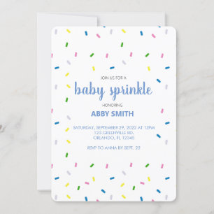 Invitation personnalisée Bébé Sprinkle Douche