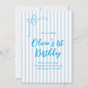 Invitation personnalisée Bleue Française pour 1er