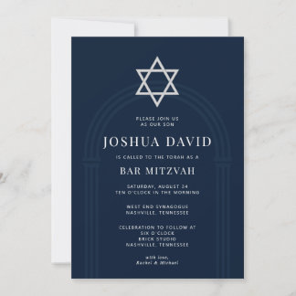 Invitation personnalisée de Bar Mitzvah Navy