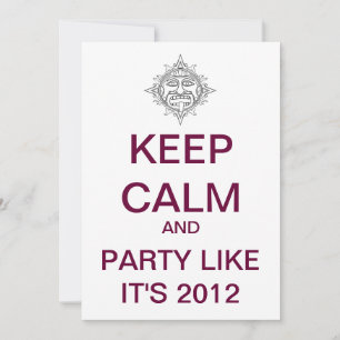Invitation personnalisée de KEEP CALM 2012