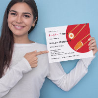 Invitation personnalisée de la fête du Sushi