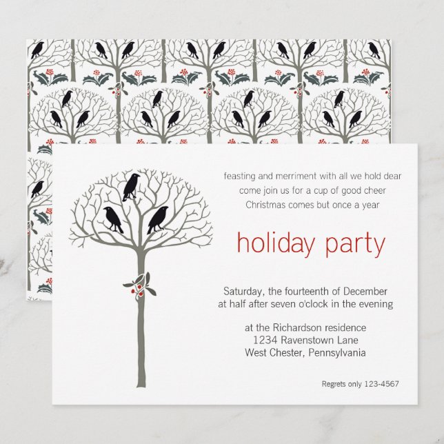 Invitation personnalisée de Rook et Holly Christma (Devant / Derrière)