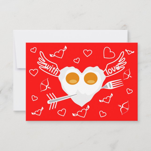 Invitation personnalisée drôle de coeur pour la Sa (Devant)