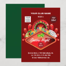 Invitation personnalisée du Club Casino Night Part