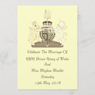 Invitation personnalisée du Mariage royal Harry et