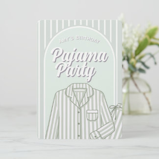 Invitation personnalisée - Fête pyjama entre fille