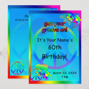 Invitation personnalisée Hippie Birthday