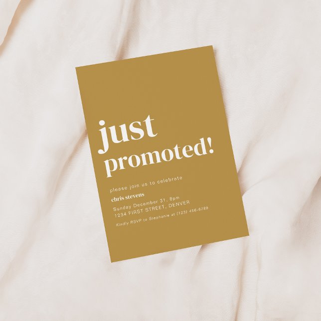 Invitation personnalisée juste promue (Créateur téléchargé)