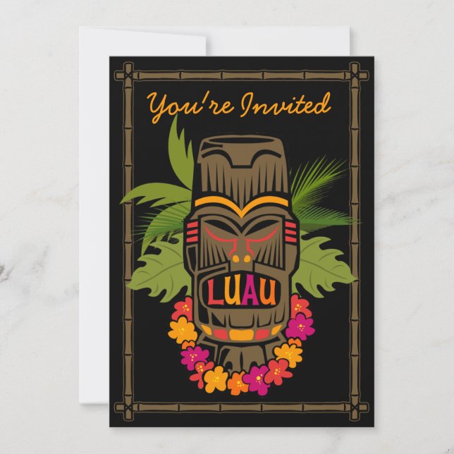Invitation personnalisée par Luau de Tiki (Devant)