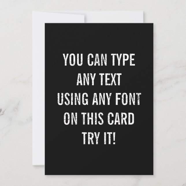 Invitation personnalisée par noir affligée facile (Devant)