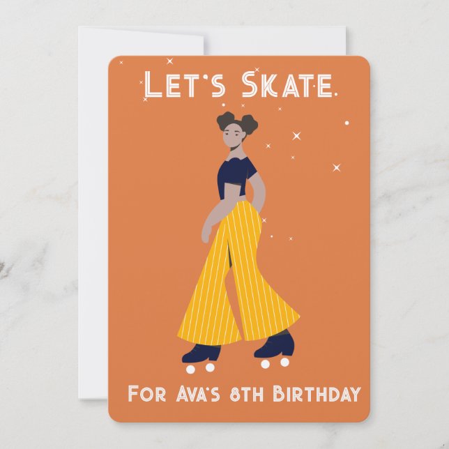 Invitation personnalisée - Patinage à roulettes fê (Devant)