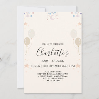 Invitation personnalisée pour Baby Shower fille