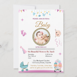 Invitation personnalisée pour bébé saupoudré
