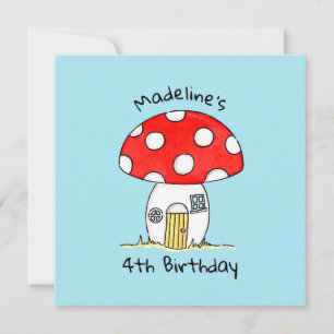 Invitation personnalisée pour enfants Toadstool