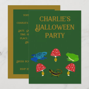Invitation personnalisée pour Halloween en forêt e