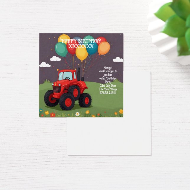 Invitation personnalisée pour la fête d'anniversai (Bureau)
