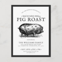 Invitation personnalisée pour la partie BBQ rôtie