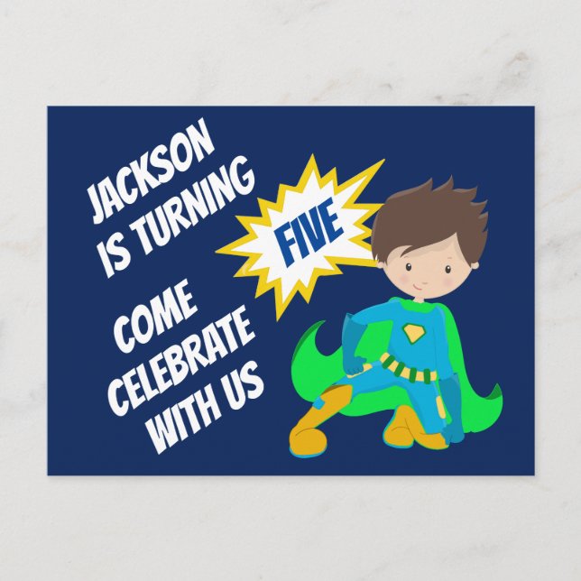Invitation personnalisée pour l'anniversaire d'un  (Devant)
