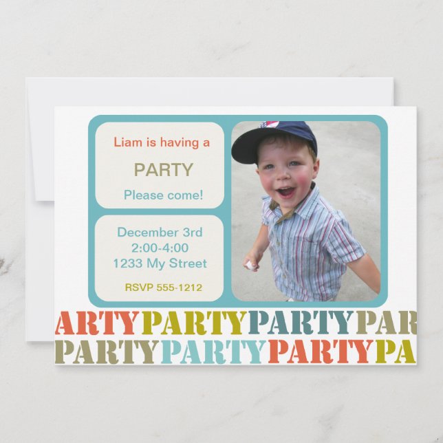 Invitation personnalisée pour l'anniversaire (#INV (Devant)