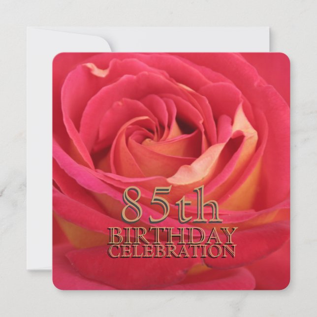 Invitation personnalisée pour le 85e anniversaire  (Devant)