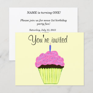 Invitation personnalisée pour le premier anniversa