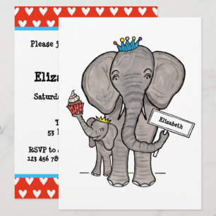 Invitation personnalisée pour une baby shower élép