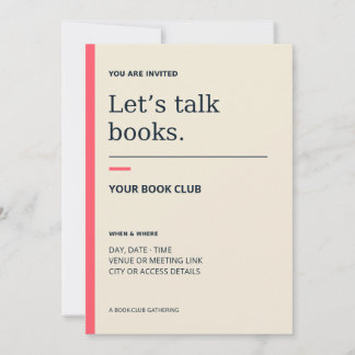 Invitation personnalisée pour une réunion de club