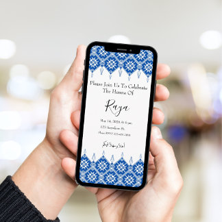 Invitation personnalisée pour une soirée de henné 