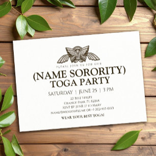 Invitation personnalisée pour une soirée en togue
