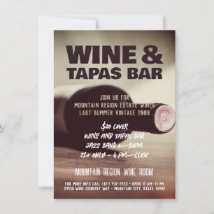 Invitation personnalisée pour vin et musique sur d